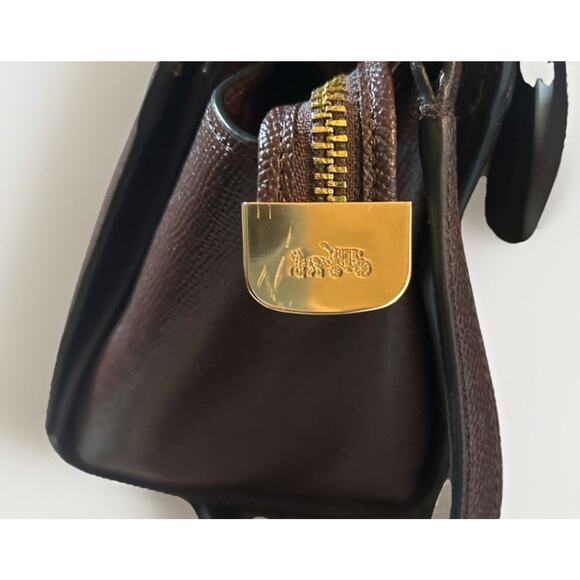 Coach Avery Carryall Brown Crossgrain Leather Shoulder Bag - Picture 5 of 8